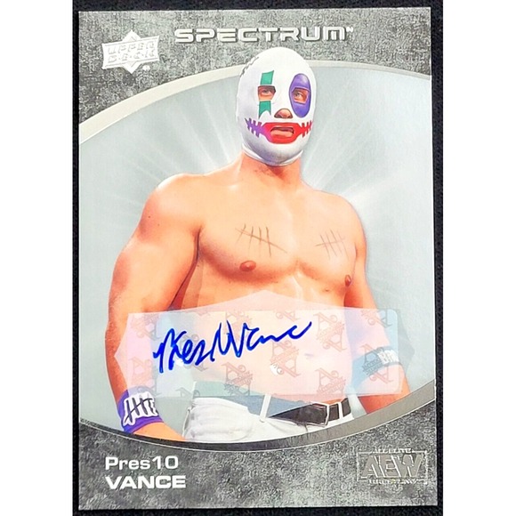 2021 UPPER DECK AEW SPECTRUMPRES10 VANCE AUTO AUTOGRAPH ALL...